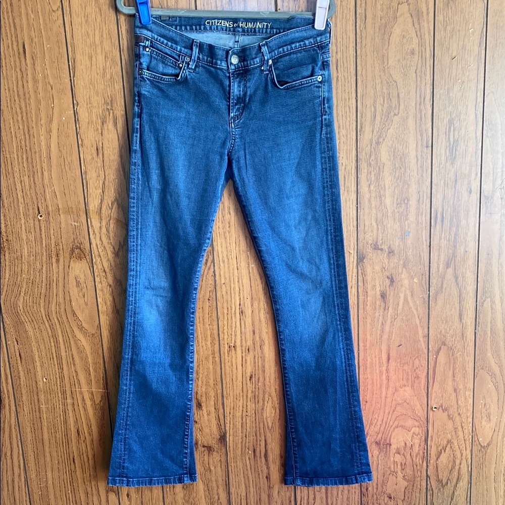 Citizens Of Humanity Blue Flare Wide Leg Jeans